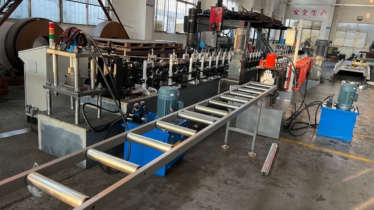 Omega roof batten hat channel machine