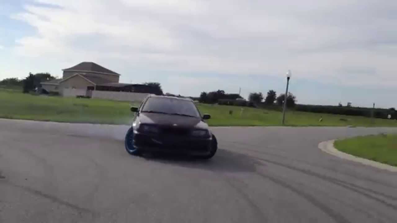 chase drifting e46 bmw 325i with welded differential