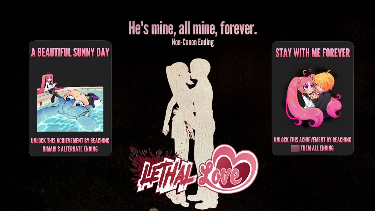 Complete the other 2 achievements 💦👩🏼&zwj;❤️&zwj;💋&zwj;👨🏼 Completo los otros 2 logros [Lethal Love]