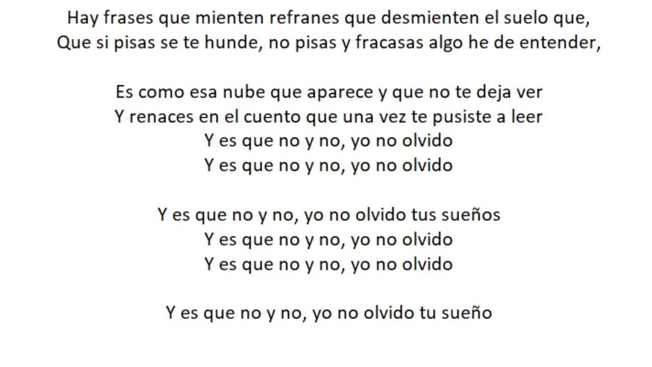 Yo no olvido