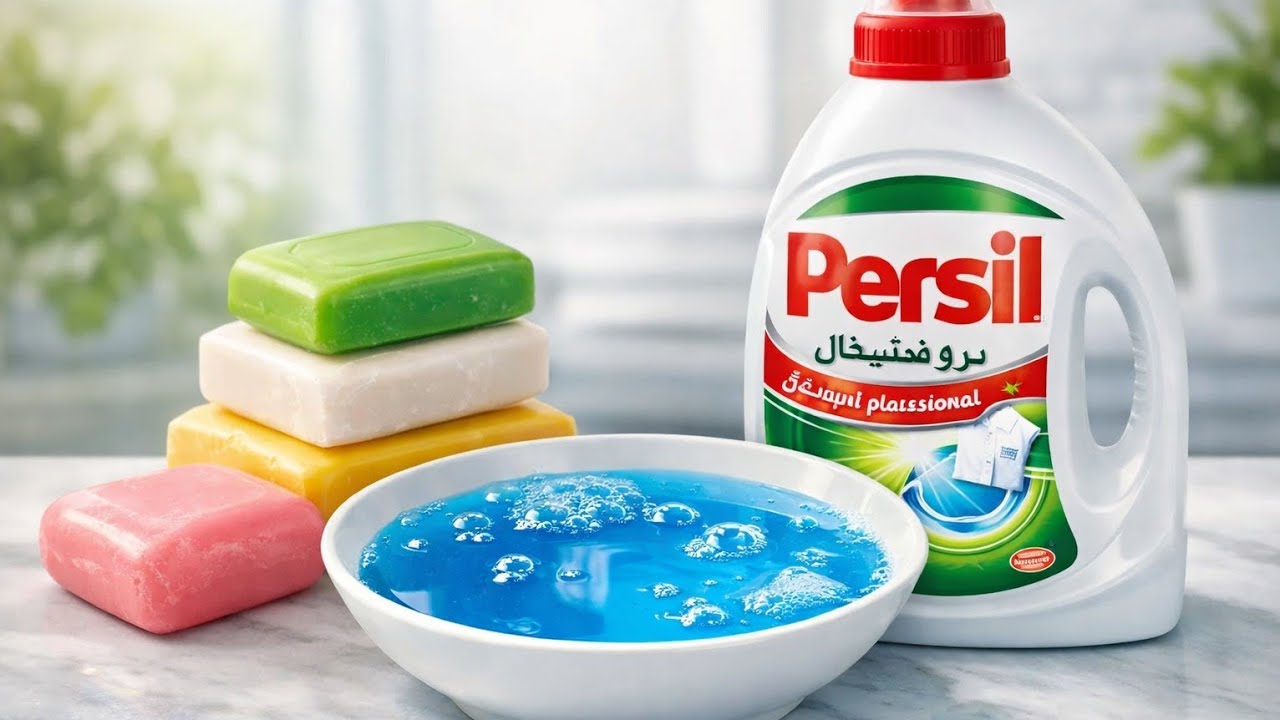 طريقة عمل برسيل جل أوتوماتيك من الصابون الصلب في البيت 💙🧼