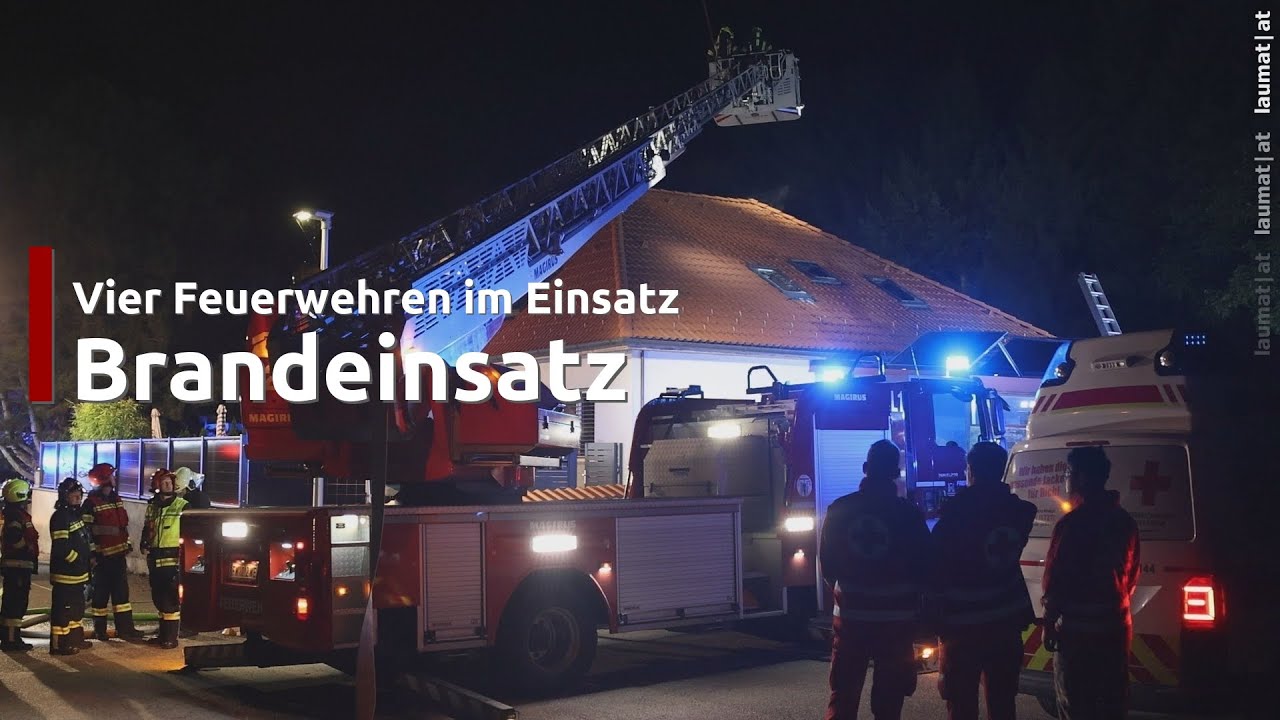 Ausgedehnter Vollbrand im Dachgeschoß eines Wohnhauses in Thalheim bei Wels