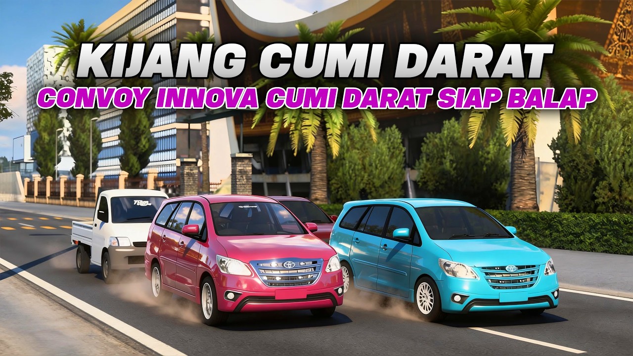 CONVOY CUMI DARAT !! KIJANG INNOVA TRAVEL LINTAS SUMATERA !! ETS2 Indonesia