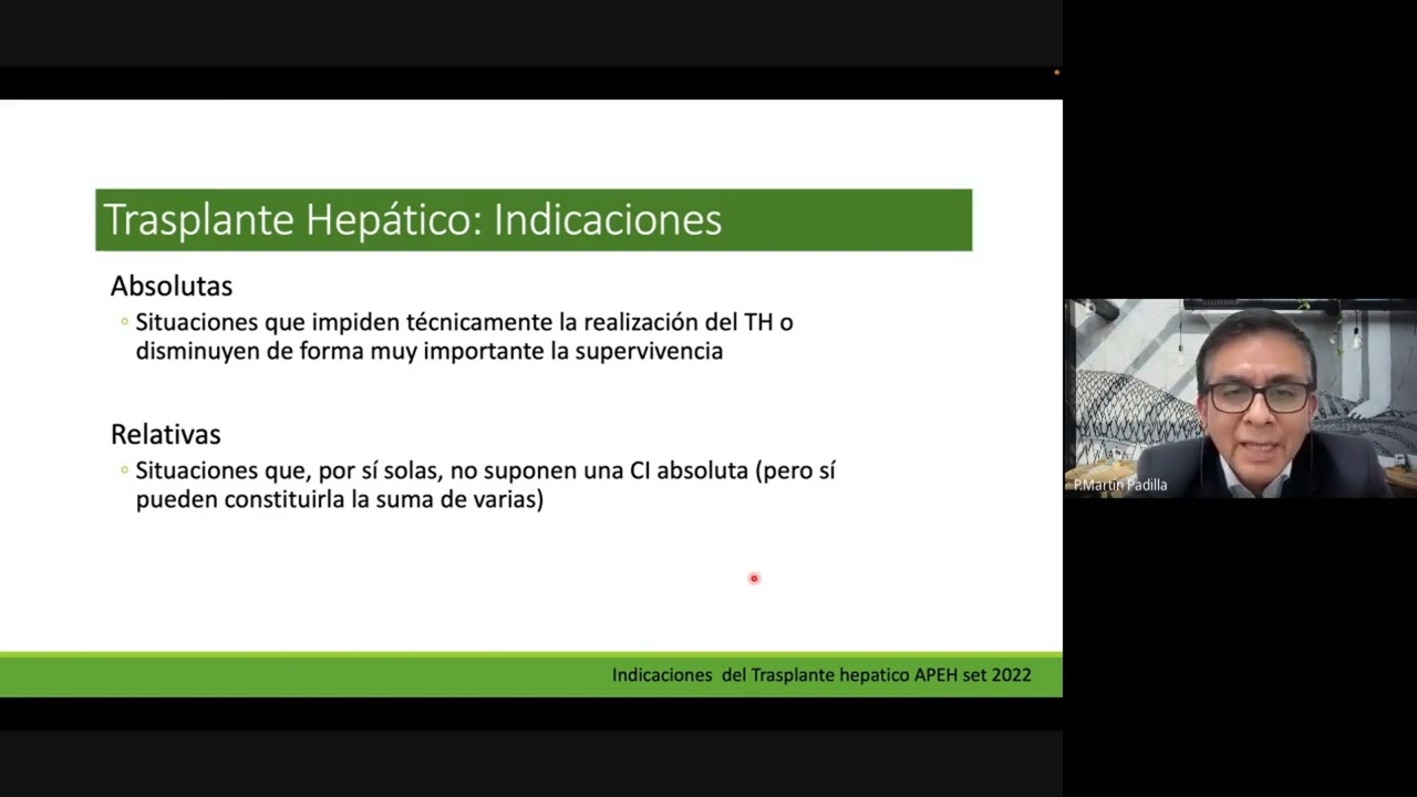 APEH | Trasplante Hepático - Indicaciones - momento ideal ¿Cuando es muy tarde para trasplantar?
