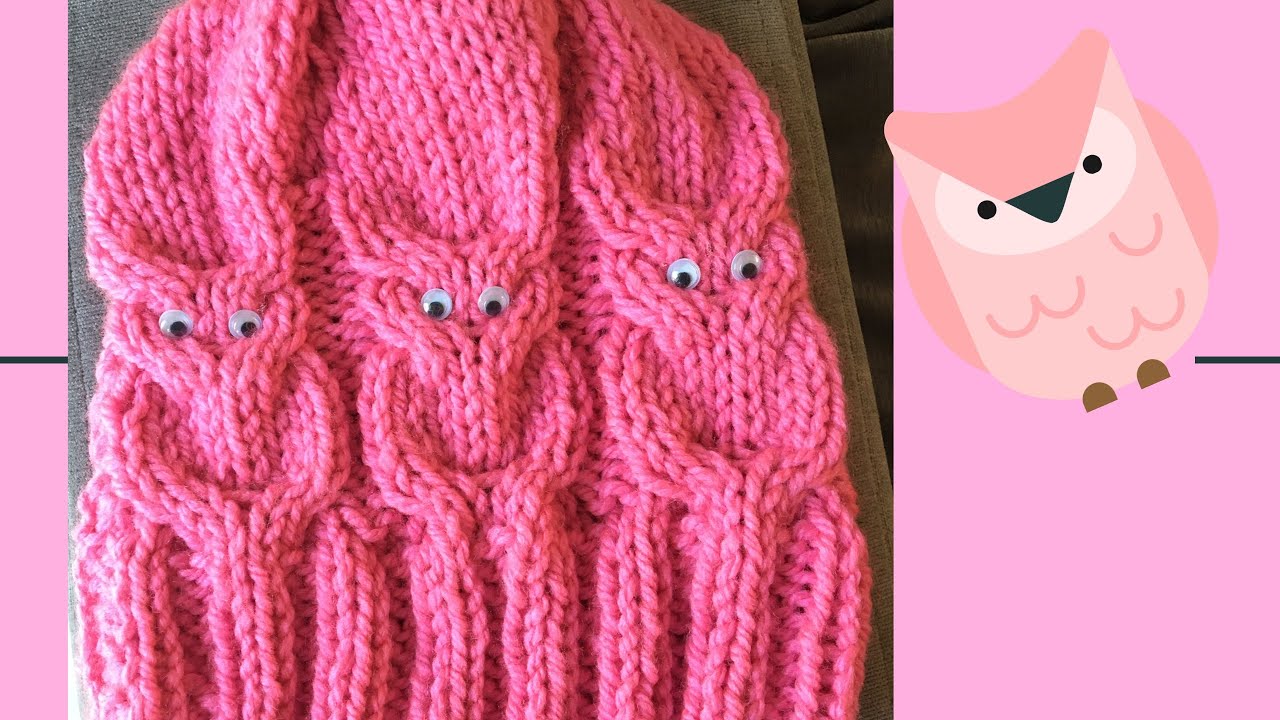 GORRO EM TRICÔ PONTO CORUJA