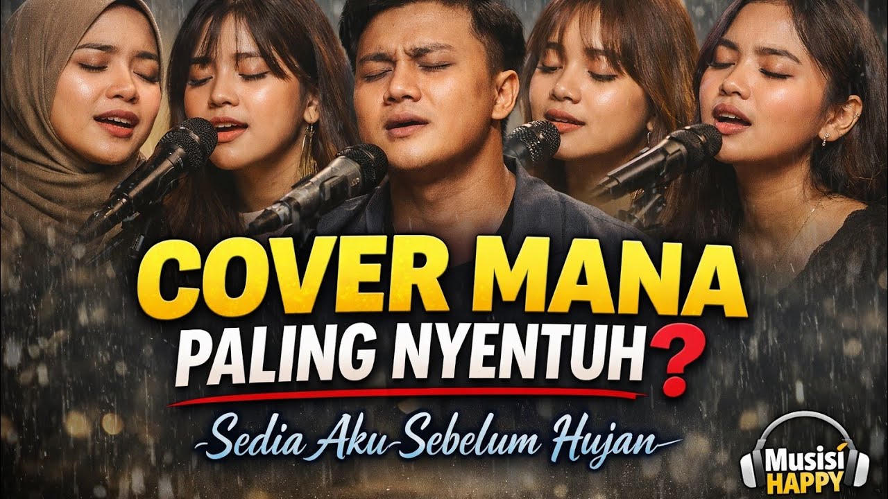 Cover Terbaik Lagu Sedia Aku Sebelum Hujan | Versi Musisi Happy