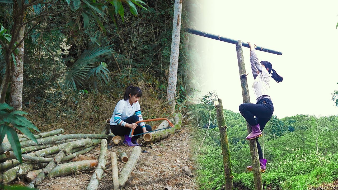Vietnam Off Grid Living:  Build a house and survive in the mountains