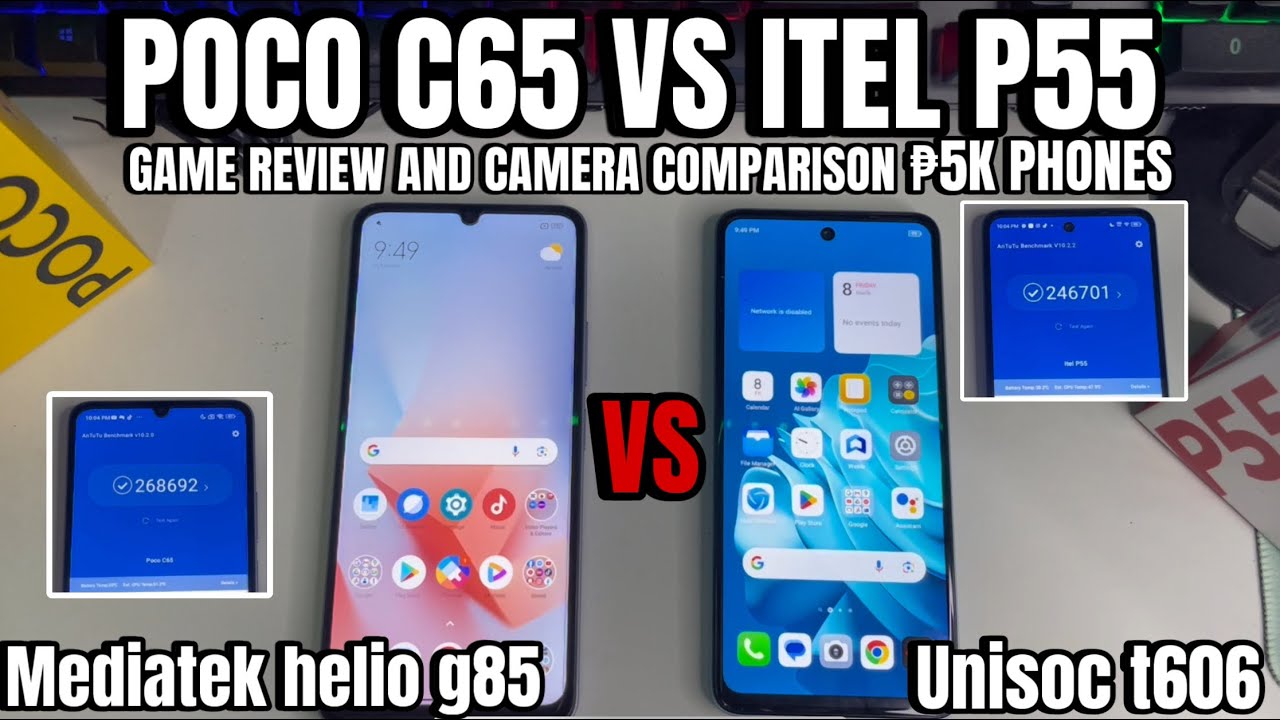 ITEL P55 VS POCO C65 IN TERMS OF GAMING PERFORMANCE AND CAMERA COMPARISON - both 5k budget phones