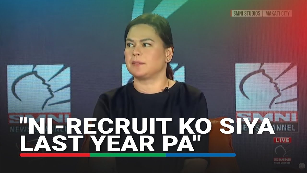 Sara Duterte may 'ni-recruit' nang running mate