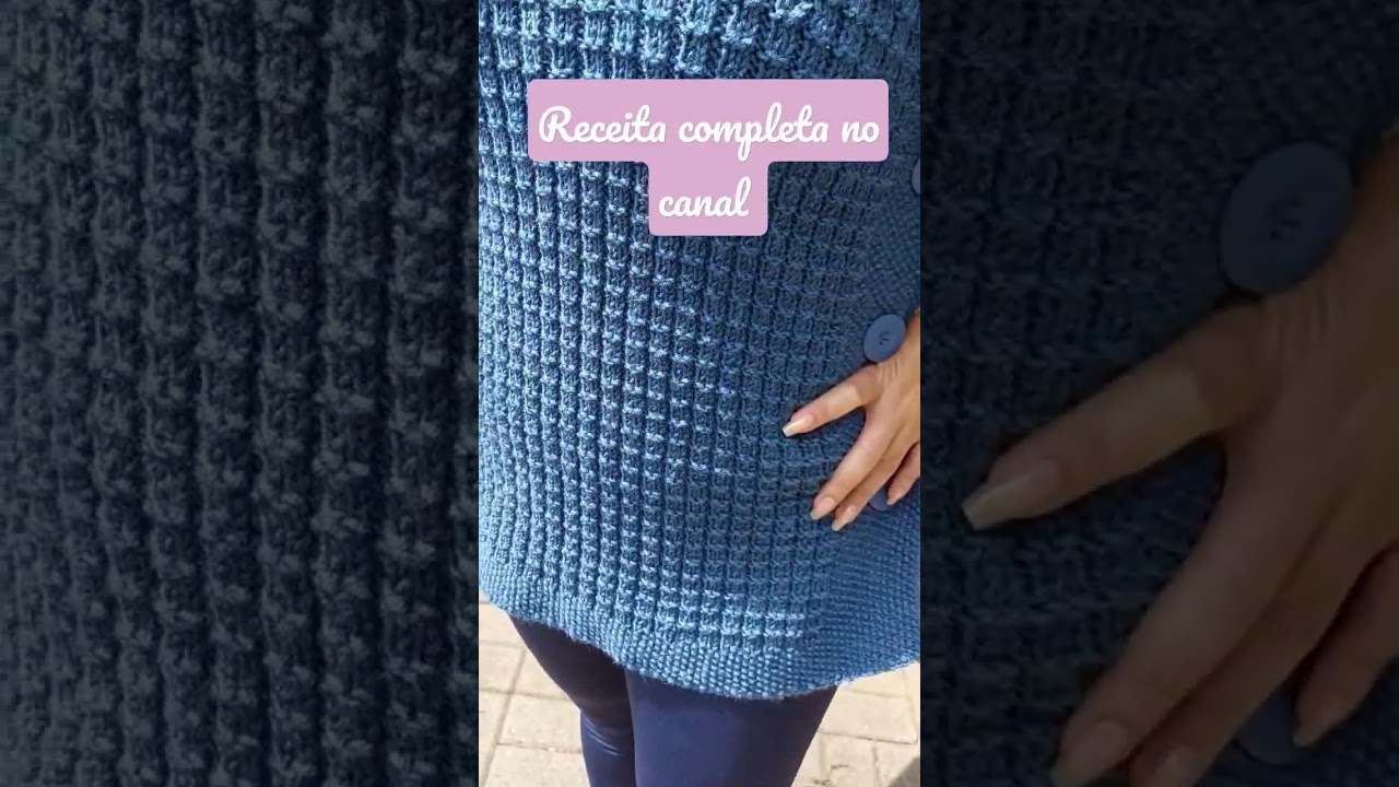 Esse #colete em #tric&ocirc; ficou #show #receita cimopeta no #canal #artesanato