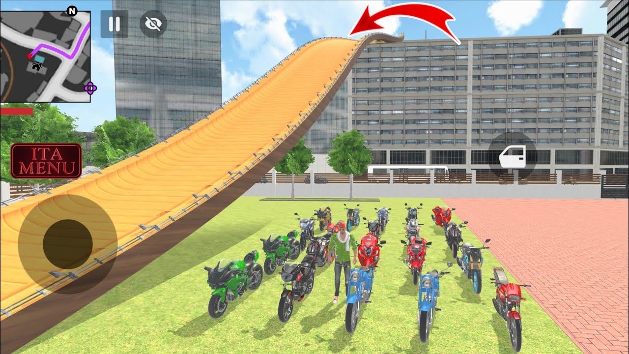 Franklin drove all the bikes on top of the building indian theft auto simulator 💥🤩