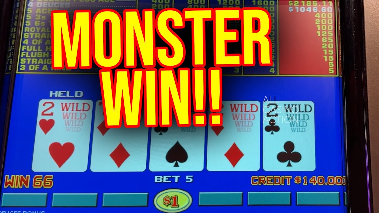 ANOTHER MONSTER WIN ON DEUCES WILD POKER IN LAS VEGAS!!