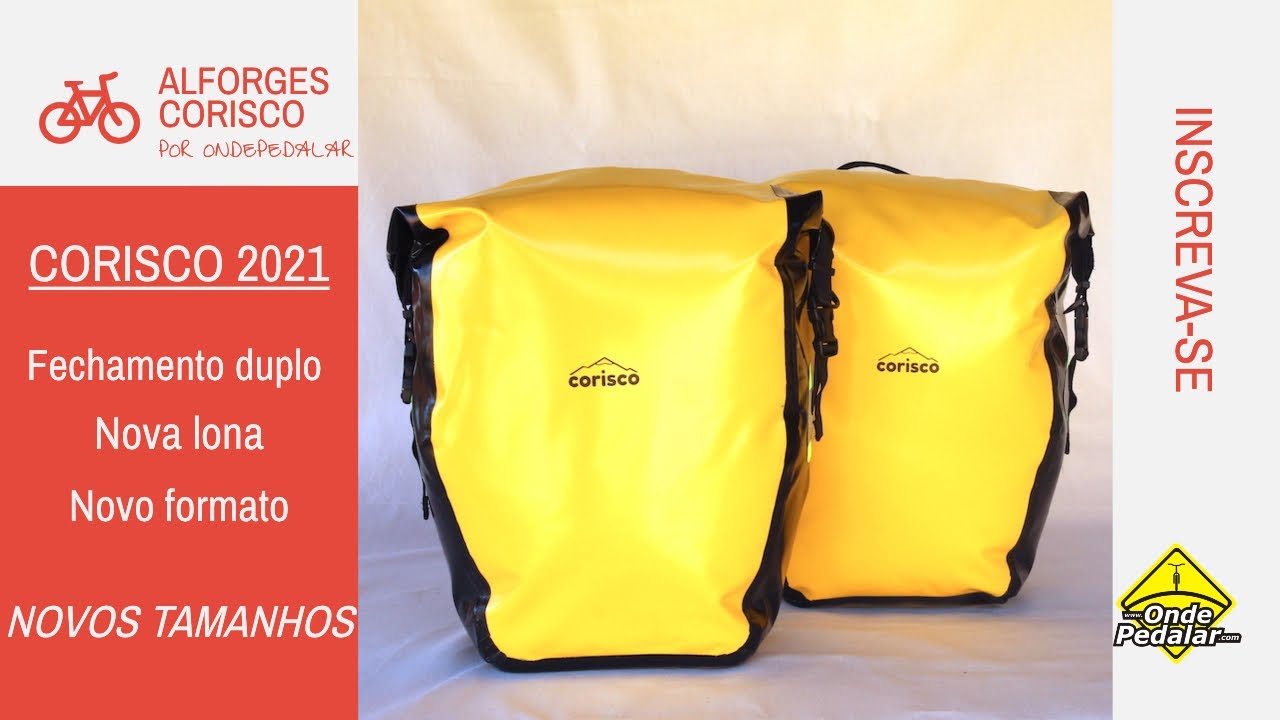 Alforge de bicicleta Corisco 2021 - Impermeável para cicloviagem  com conforto