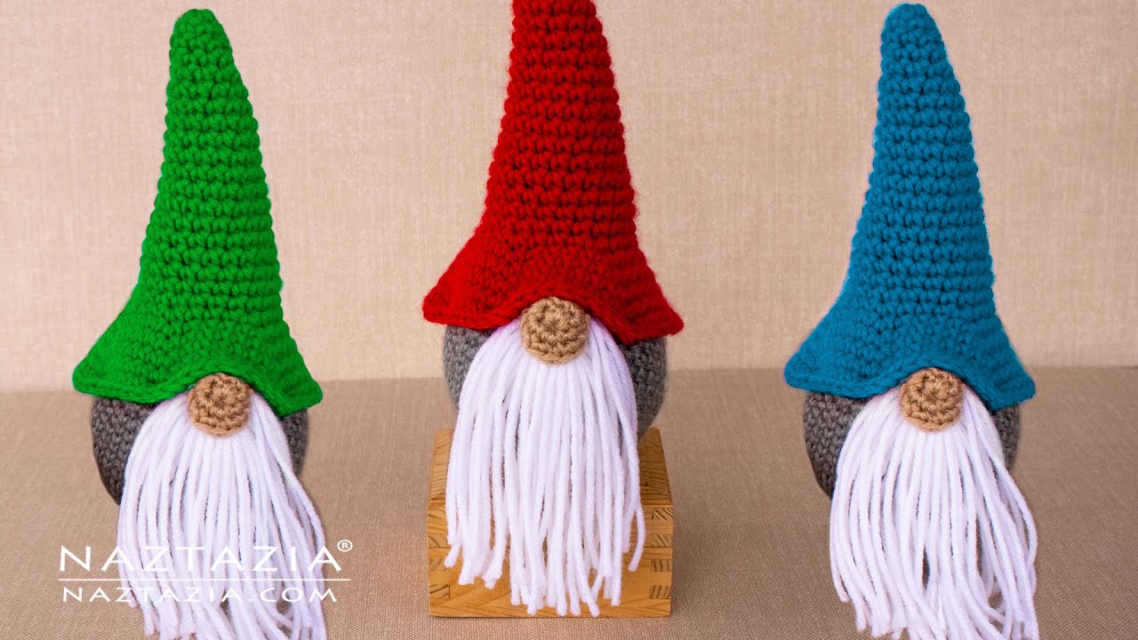 HOW to CROCHET CHRISTMAS GNOME - DIY Holiday Decoration from Naztazia