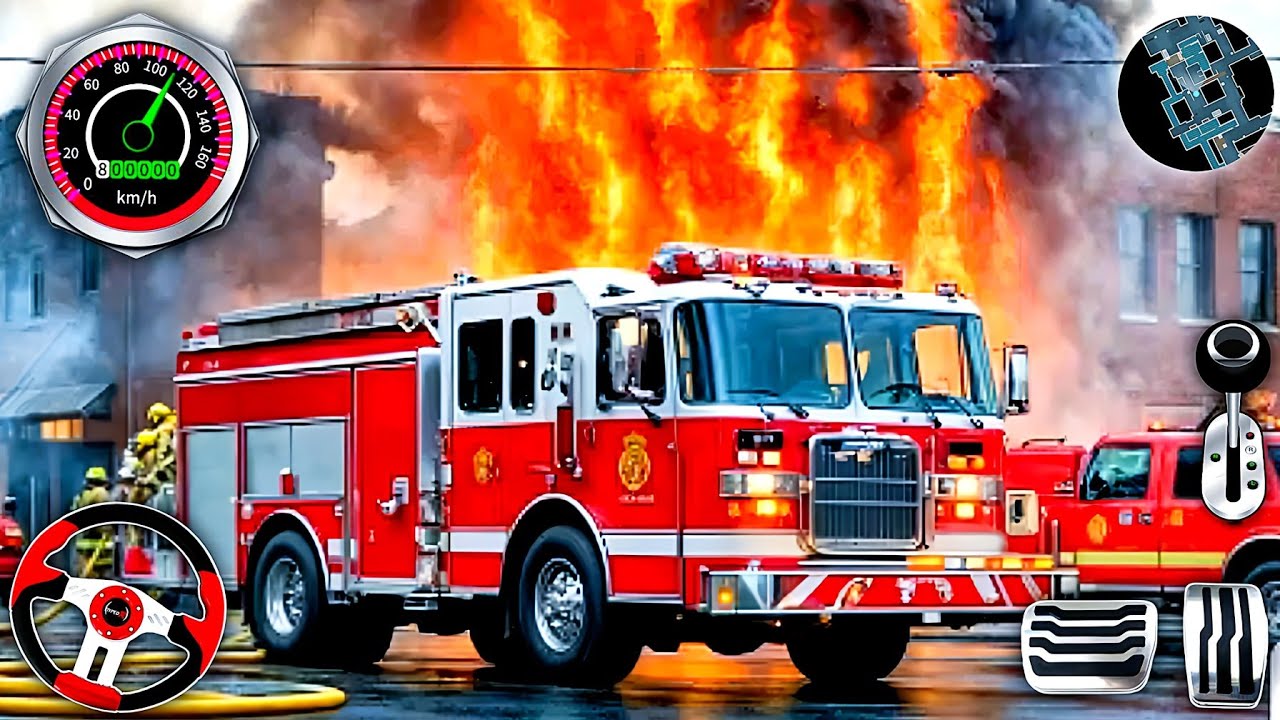 Fire Truck City Rescue Simulator 3D - US Emergency 911 Firefighter Driving - Android GamePlay