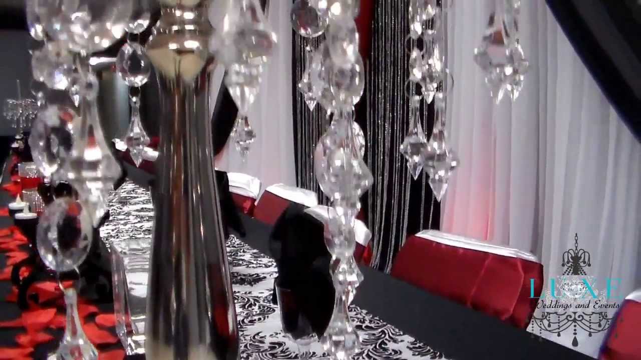 2013 Black and Red Wedding Decor by LUXE Weddings and Events