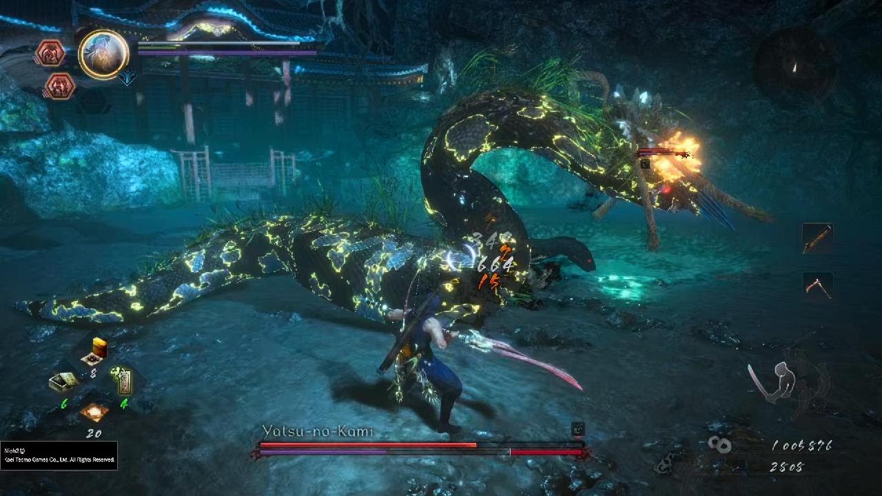 Nioh 2: Yatsu-no-Kami Boss - The Viper's Sanctum (overpowered)