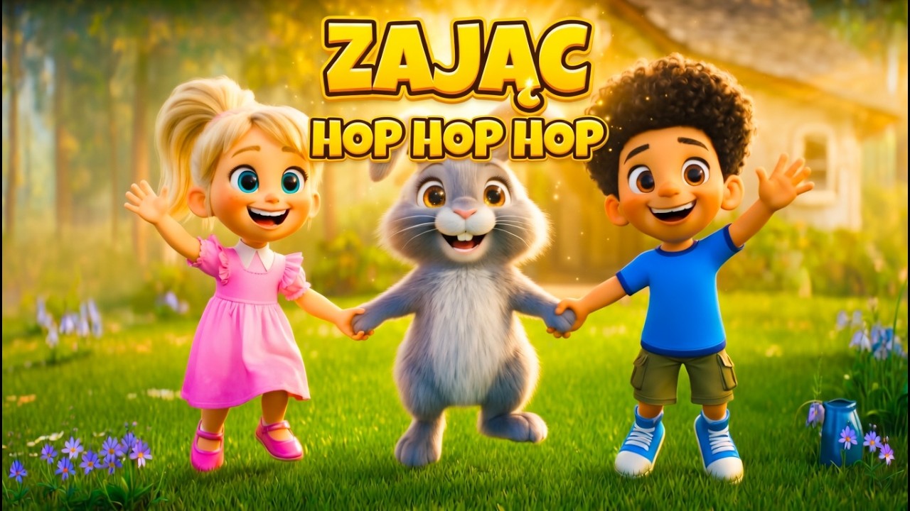 Zając Adaś - Skacz do g&oacute;ry HOP HOP! 🐰 Piosenka wielkanocna dla dzieci