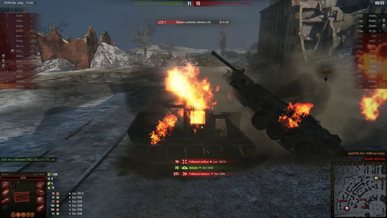 WOT arty Lorraine vs Strv 103B