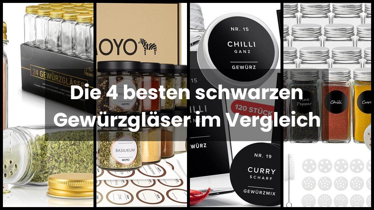 【GEWÜRZGLÄSER SCHWARZ】Die 4 besten schwarzen Gewürzgläser im Vergleich