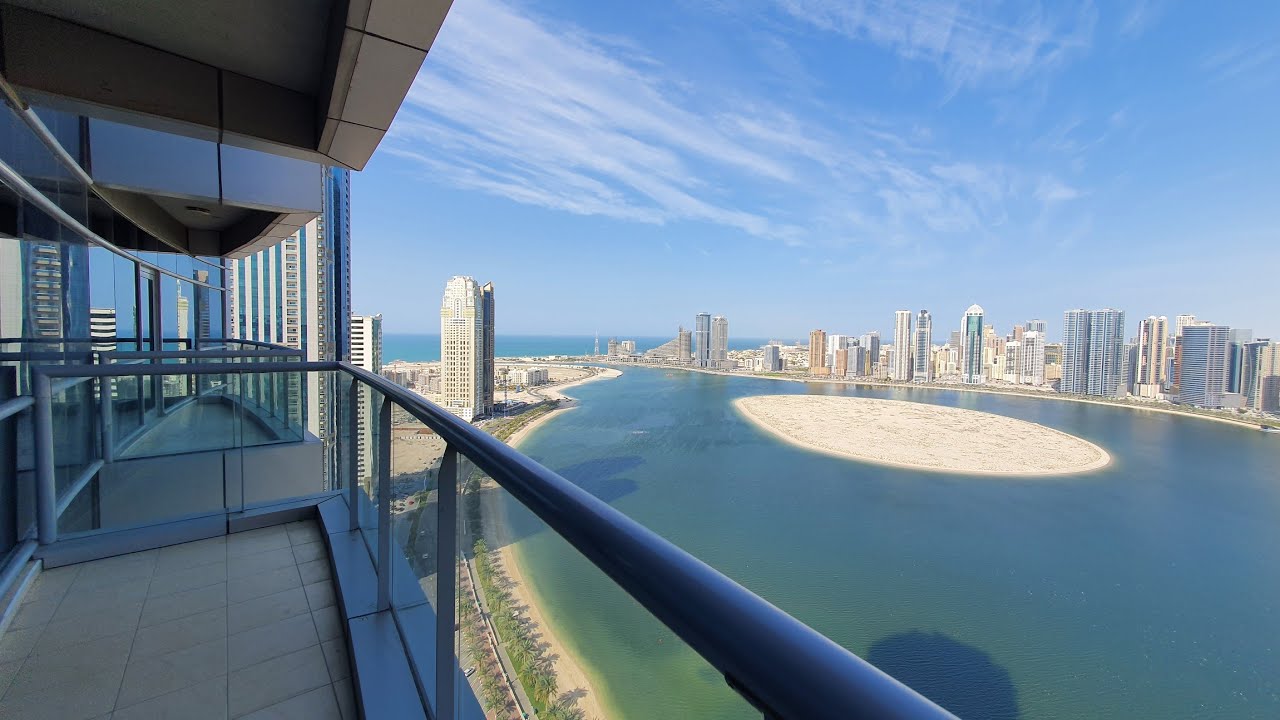 Spacious 2 Bedroom Apartment Gym Pool parking free Corniche Street Al Mamzar Sharjah
