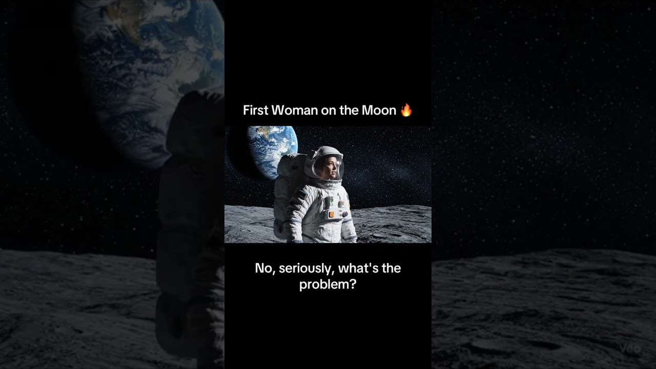 first woman on the moon 😂😂 #ai #funny