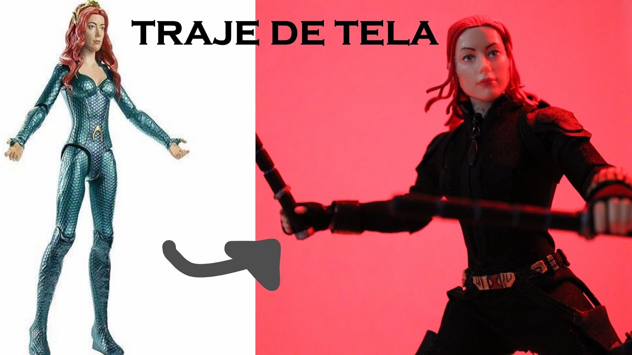 Como hacer traje de Black Widow para muñeca