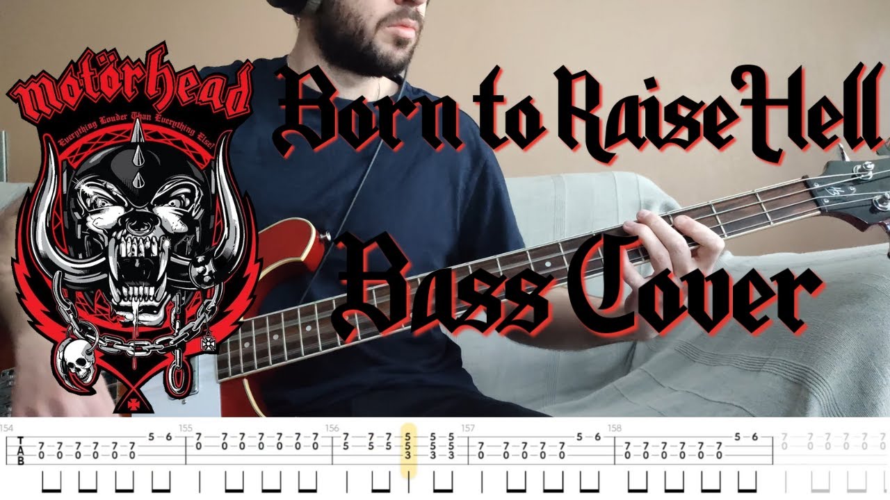 Motörhead - Born To Raise Hell - Bass cover with TAB
