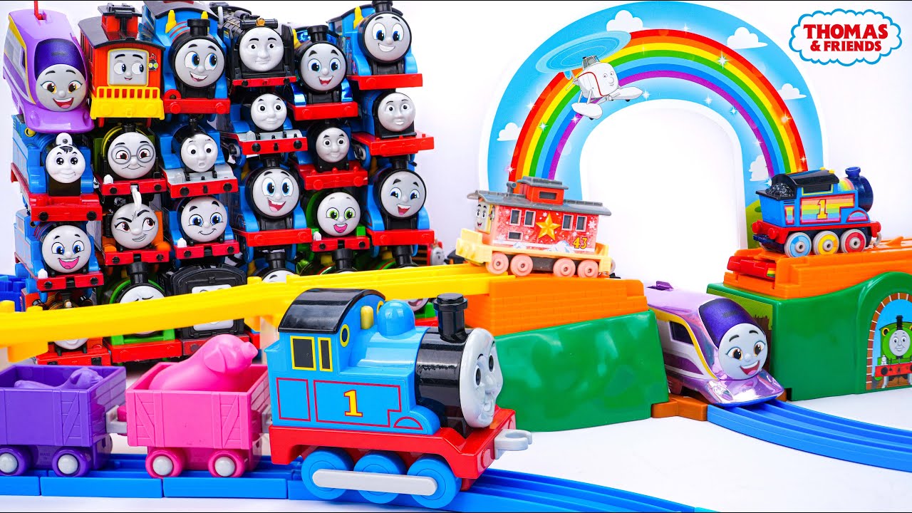 Thomas & Friends Track Toys Collection ASMR | Thomas The Tank Engine Let's Cross The Rainbow Bridge