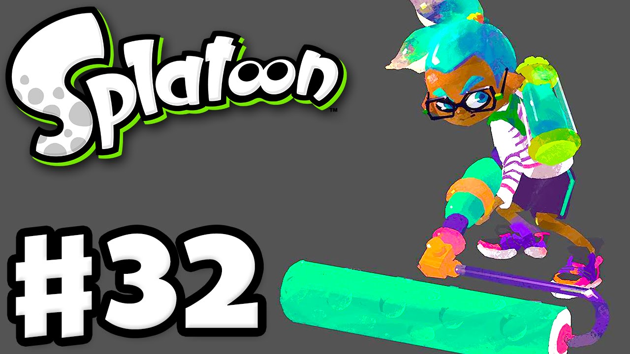 Splatoon - Gameplay Walkthrough Part 32 - Back to the Carbon Roller! (Nintendo Wii U)