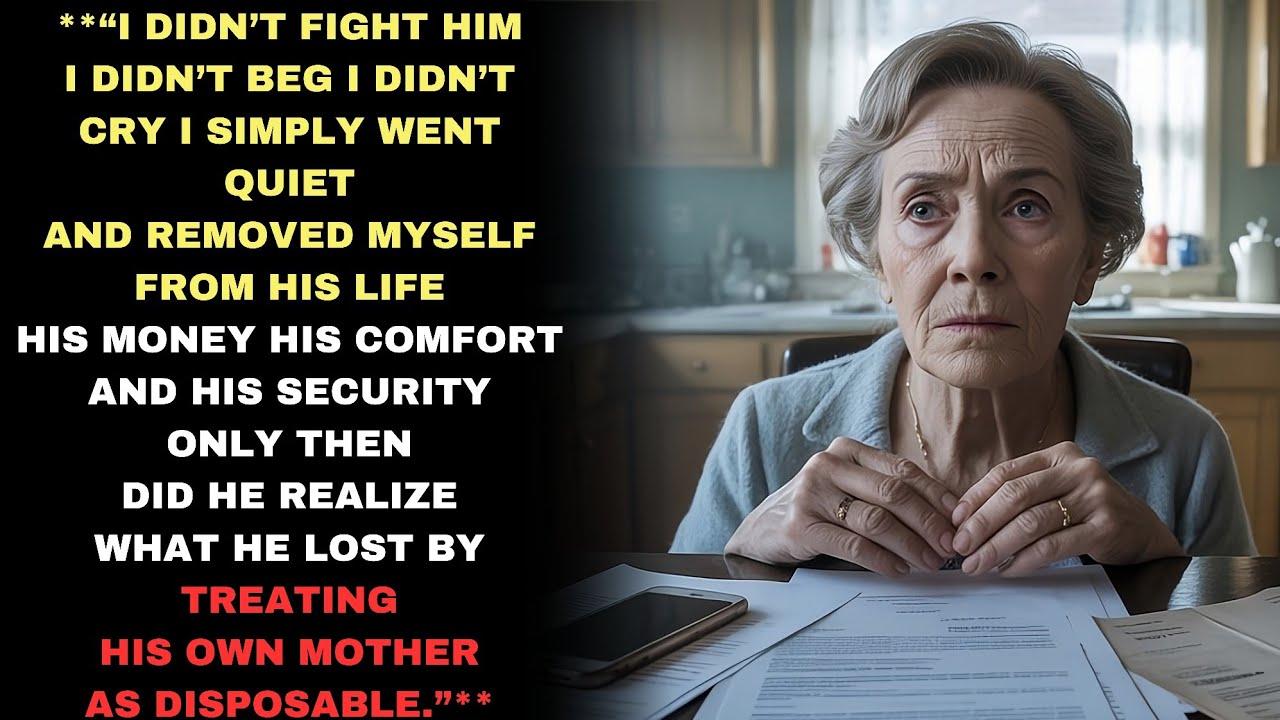 “When My Son Finally Told Me to Leave His Life, I Didn’t Argue… I Made One Silent Decision That Cha.