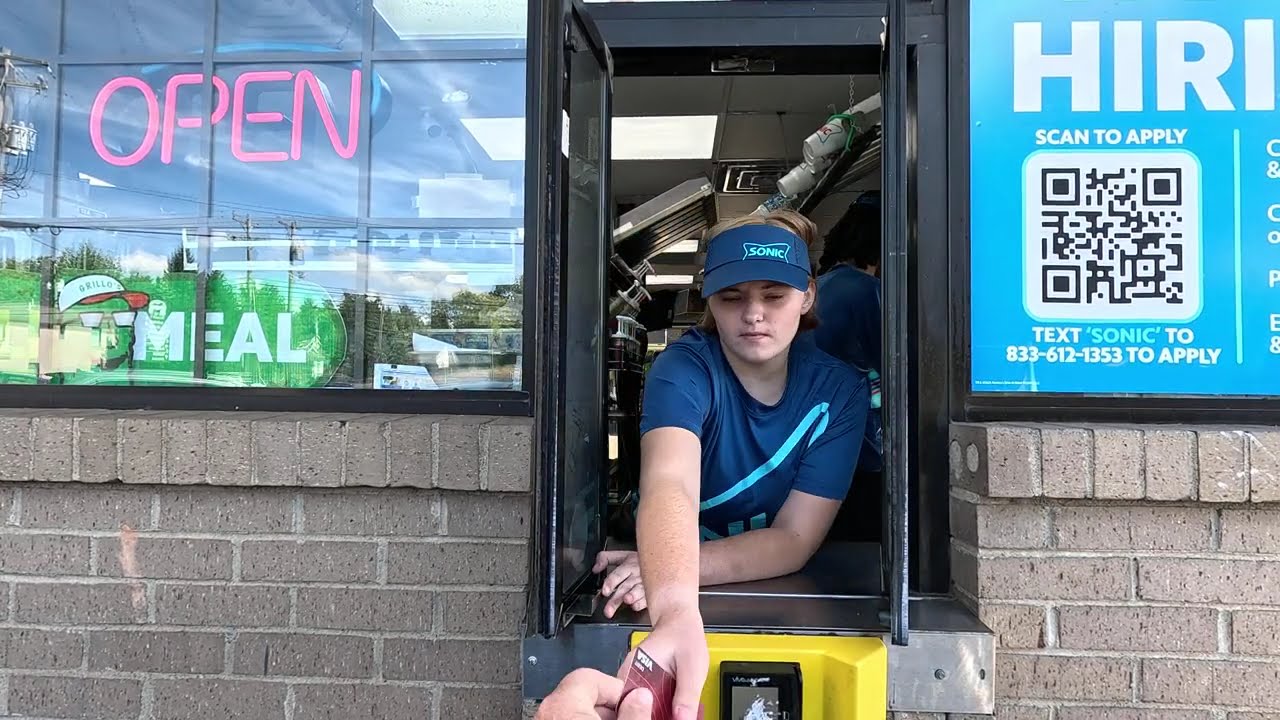 $5 Sonic Drive-In Drive Thru, Supersonic Breakfast Burrito, S Broadway, Lexington, Kentucky NGH10485