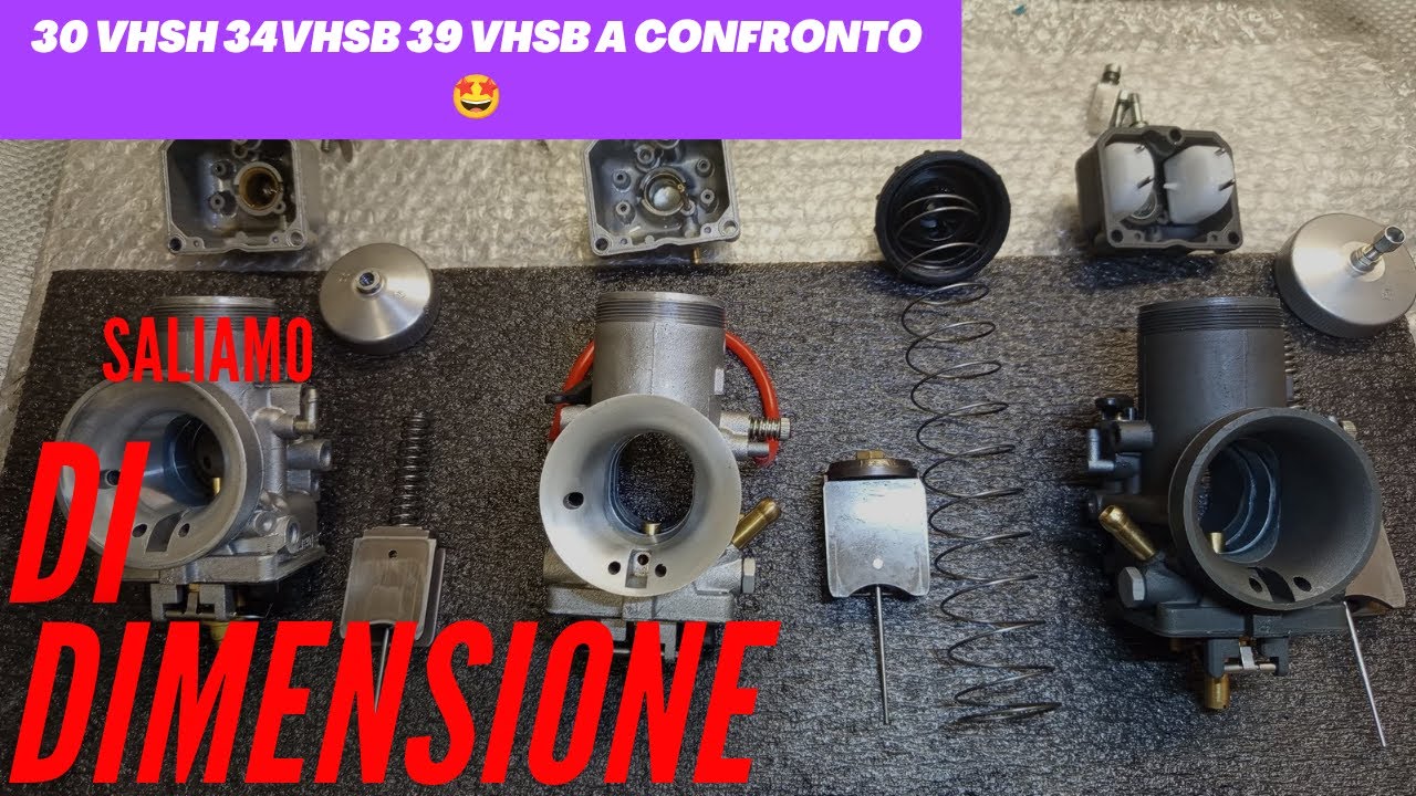 CONFRONTO CARBURATORI 30,34,39 VHSH VHSB con i trucchi per la PERFETTA CARBURAZIONE.