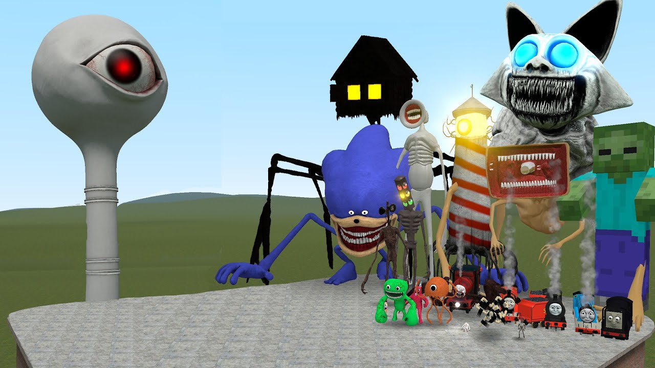 NEW WATER EYE TOWER VS ALL MONSTERS In Garry's Mod!