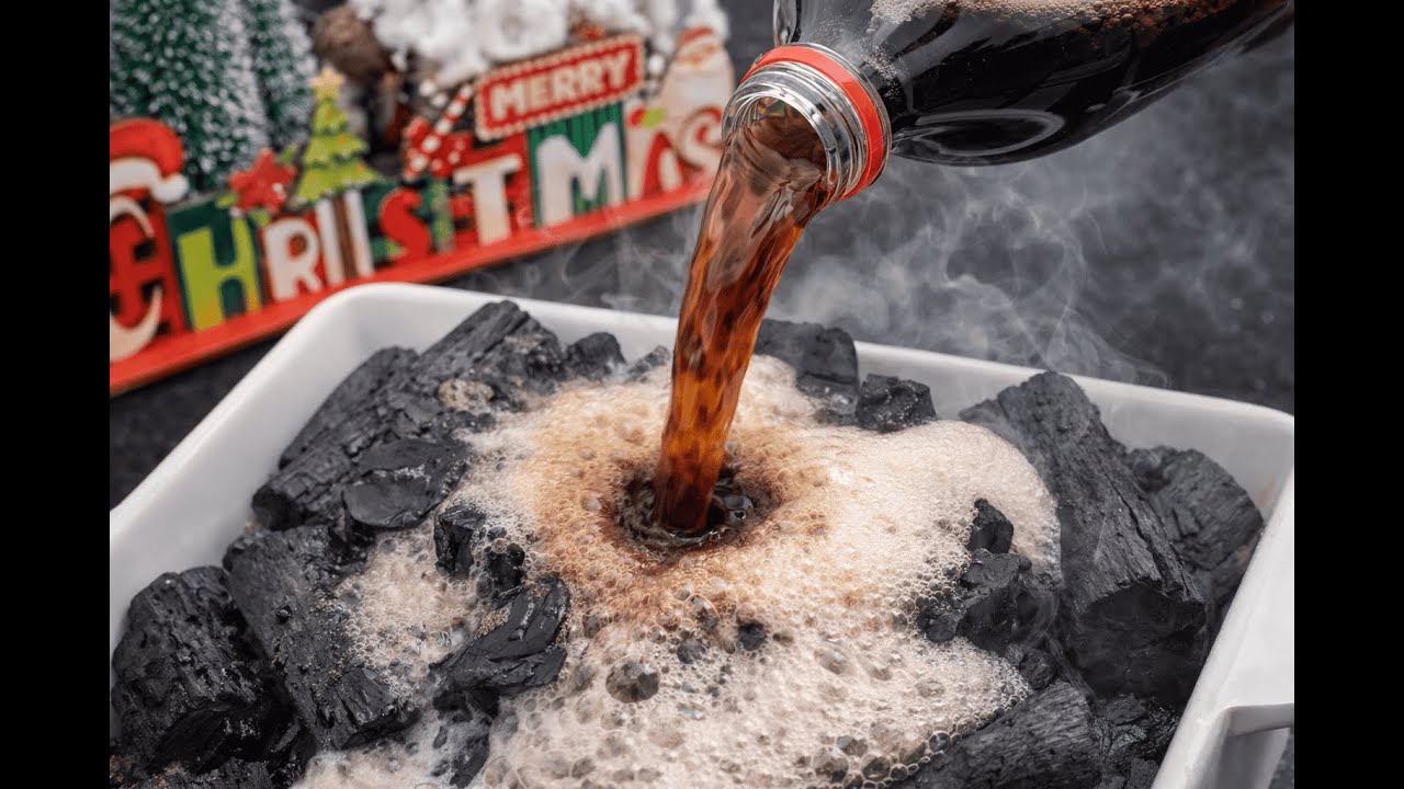 Mezcla Coca Cola con carbón… ¡el resultado te va a dejar con la boca abierta!