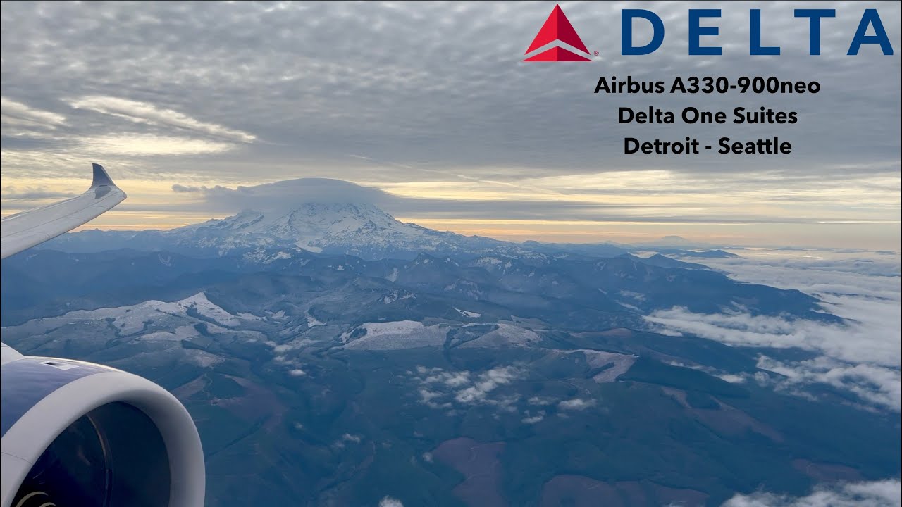 [4K] TRIP REPORT | Delta Airlines (Delta One) | Airbus A330-900neo | Detroit (DTW) - Seattle (SEA)