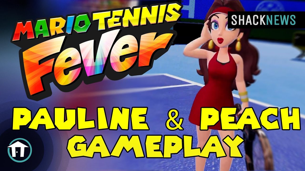 Mario Tennis Fever - геймплей с Полин и Пич