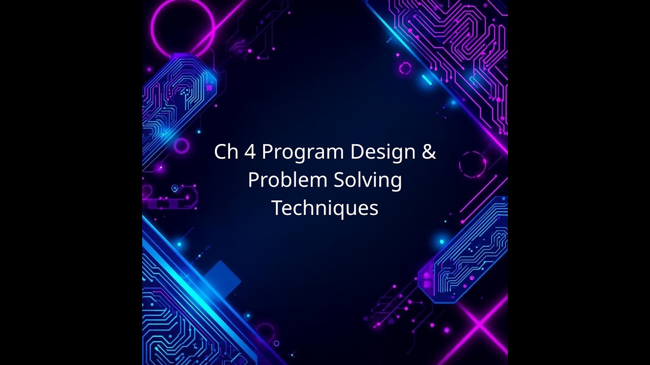 Ch 4 Program Design & Problem Solving Techniques