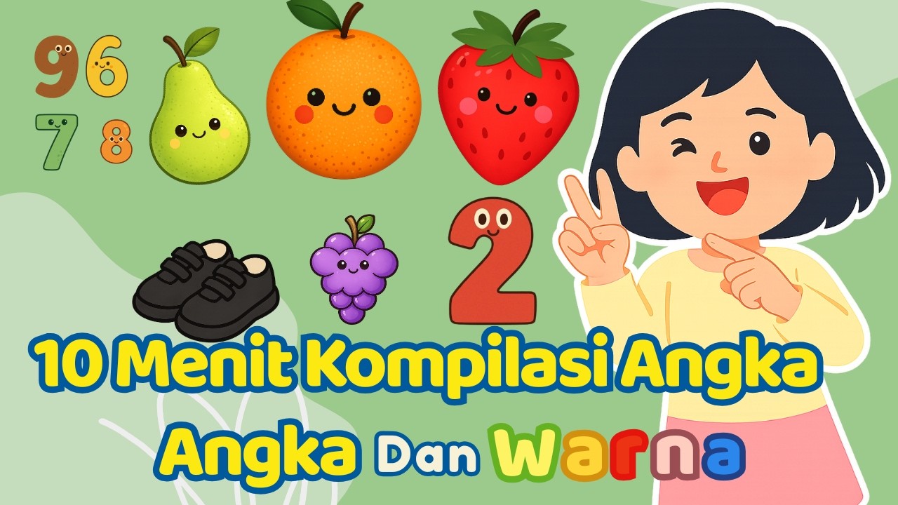 Kompilasi 10 Menit Belajar Pengurangan Untuk Anak | Belajar Angka Dan Warna Bersama Kak Dina