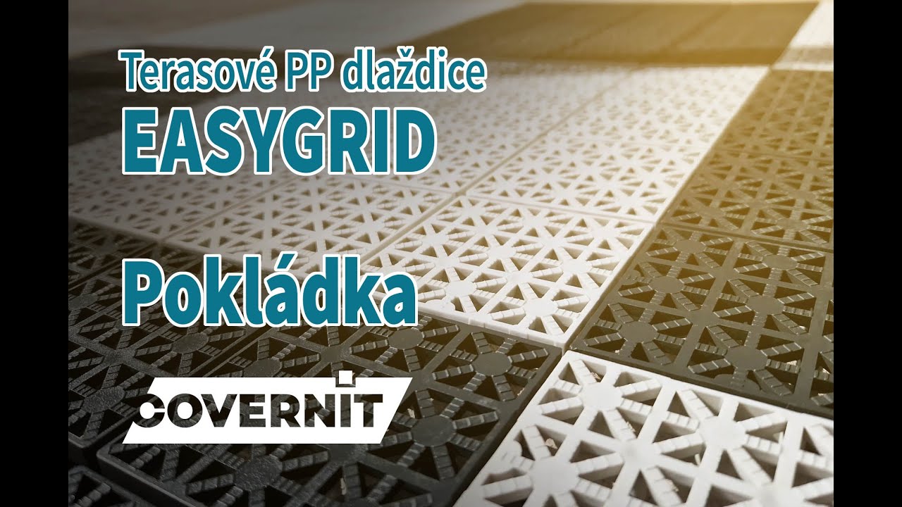 Terasov&eacute; PP dlaždice EASYGRID: pokl&aacute;dka