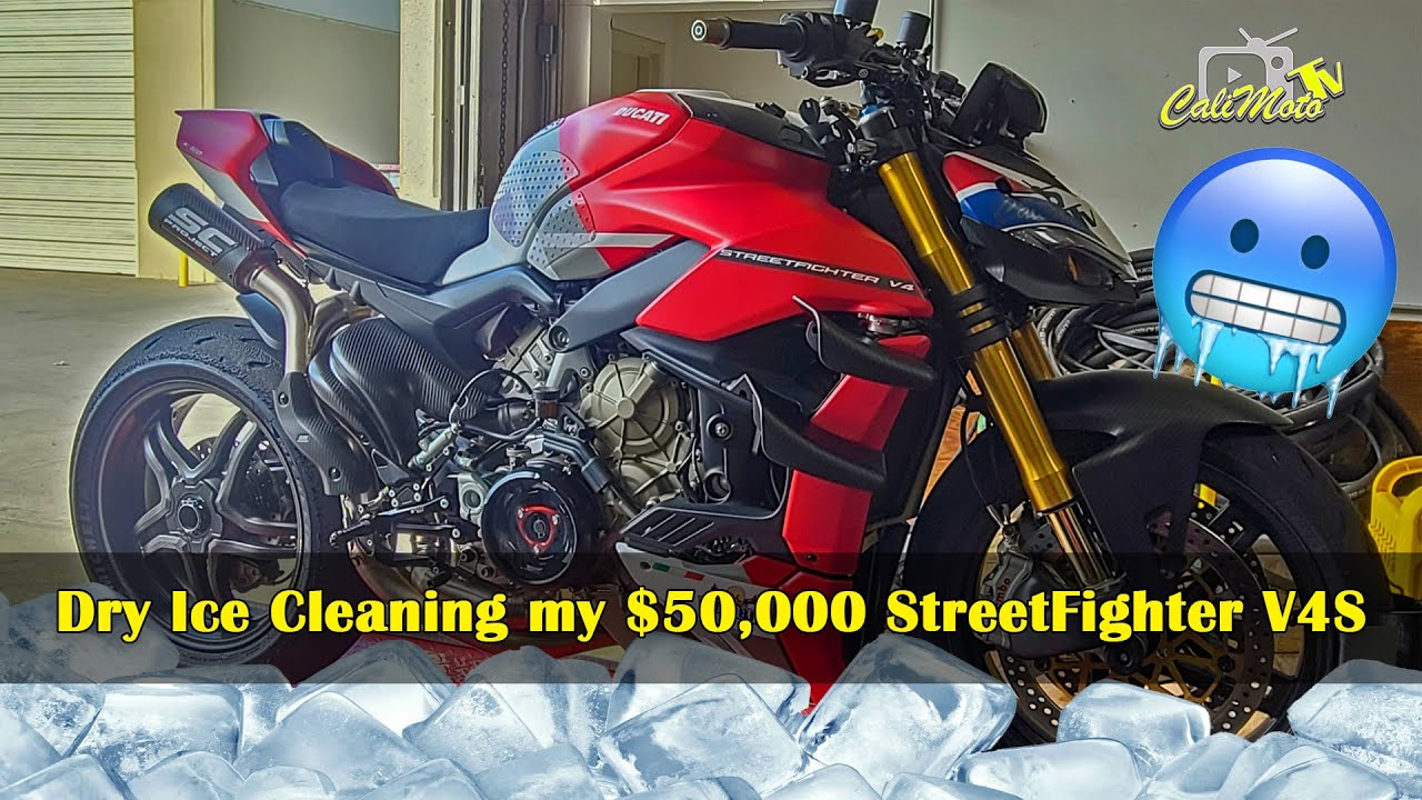 Dry Ice Cleaning a $50,000 Ducati Streetfighter V4S