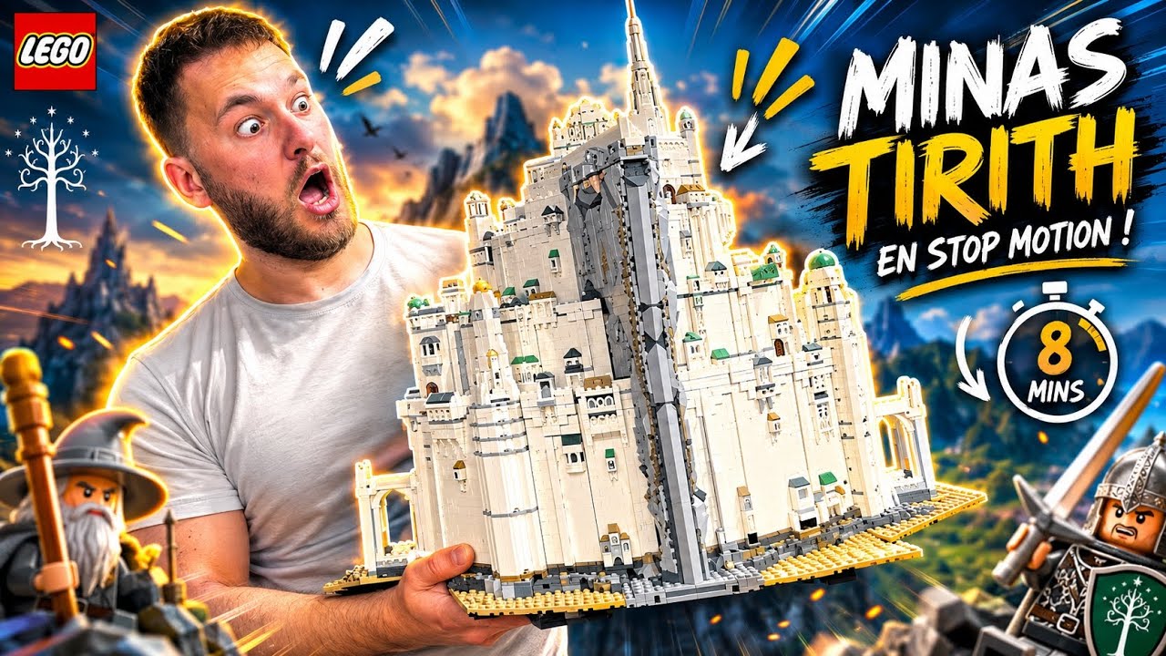 BUILDING LEGO MINAS TIRITH IN 8 Min !! 🧱 STOP-MOTION 😱🔥