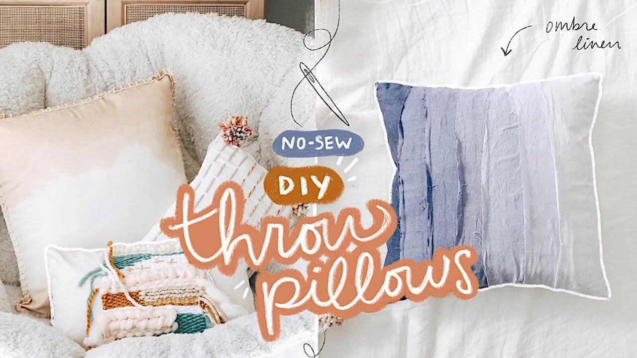 DIY ANTHROPOLOGIE THROW PILLOWS on a BUDGET! (No Sew!)