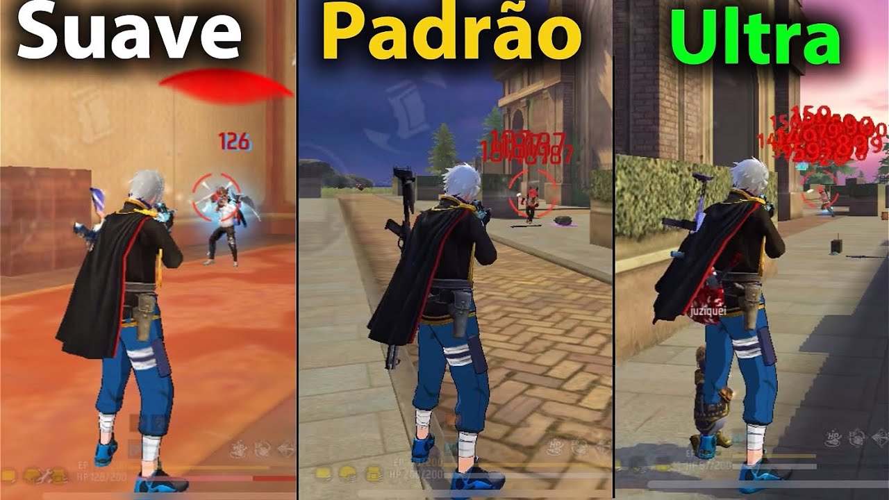 Suave x Padrão x Ultra: Qual gráfico dá A MELHOR MIRA no Free Fire Mobile?