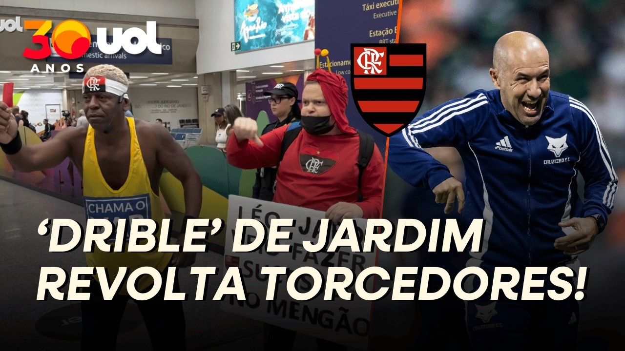TORCEDORES DO FLAMENGO FICAM NA BRONCA COM 'DRIBLE' DE LEONARDO JARDIM EM RECEPÇÃO NO AEROPORTO
