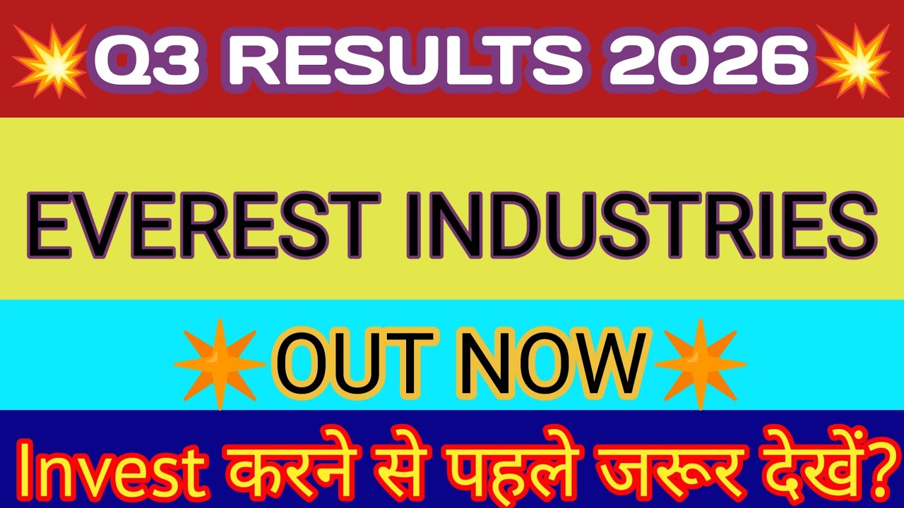 Everest Industries Q3 Results 2026 🔴 Everest Industries Result 🔴Everest Industries Share Latest News