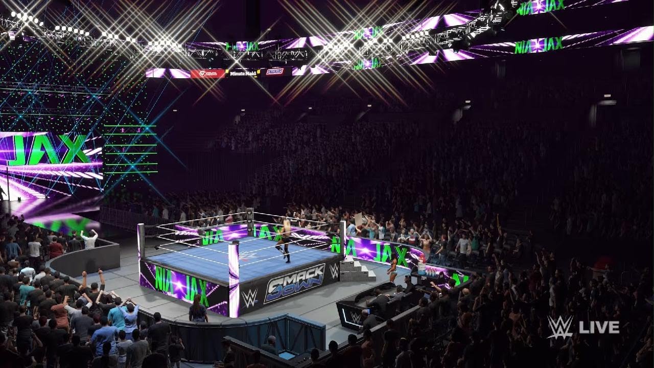 WWE 2K25-Kiana James Vs Charlotte Flair Vs Nia Jax