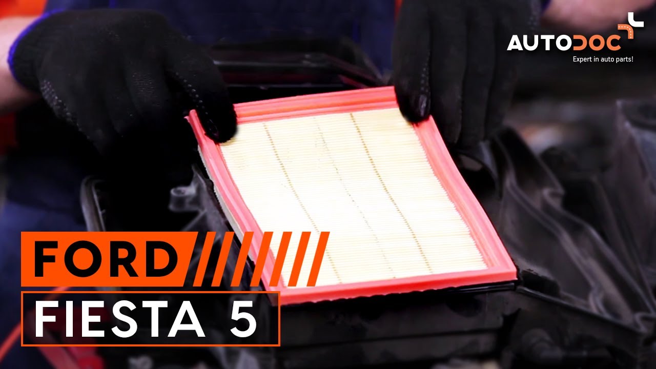 Como substituir a filtro de ar do motor no FORD FIESTA 5 [TUTORIAL]