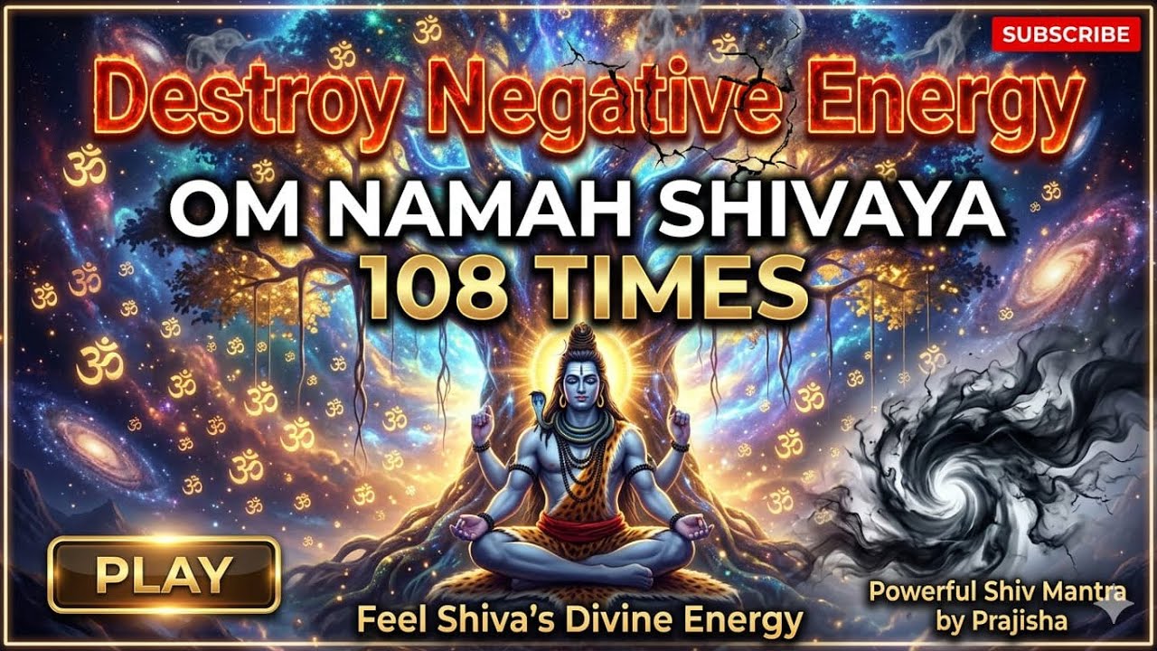 Om Namah Shivaya Chanting 108 Times 🙏 Remove Negativity | Peaceful Shiva Mantra