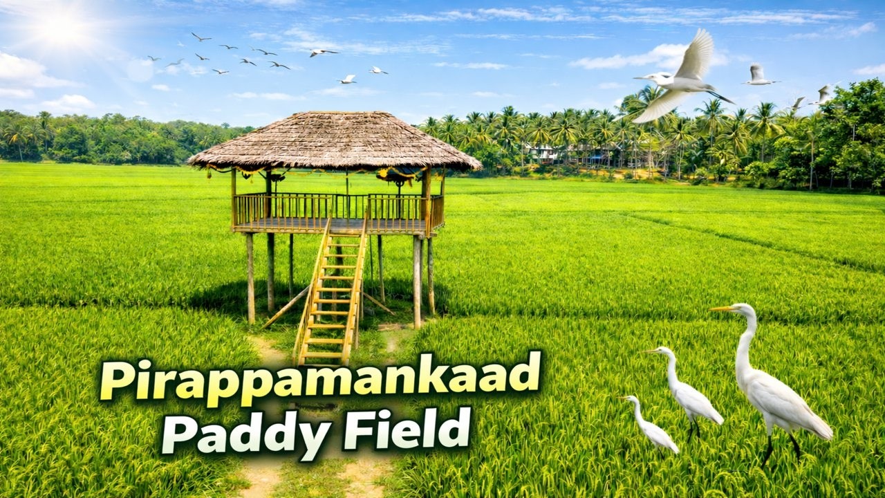 Kerala’s Green Paradise | Pirappamankaad Paddy Field | Attingal | 4K #fpv #drone